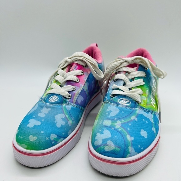 HEEELYS PRO 20 PINK & SKY BLUE ROLLER SNEAKERS YOUTH SZ 5 OR WOMENS SIZE 6 - Picture 10 of 15